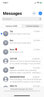 The iphone offers up a handful of im apps, but im+ works best. Stuck On Downloading Messages From Icloud Apple Community