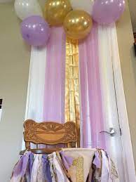 Girls Purple And Gold First Birthday Party Gold First Birthday Girl First Birthday Twin Birthday Parties
