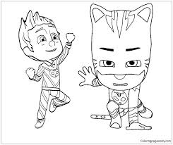 Maybe you would like to learn more about one of these? Catboy And Romeo Mask Coloring Pages Pj Masks Coloring Pages Coloring Pages For Kids And Adults