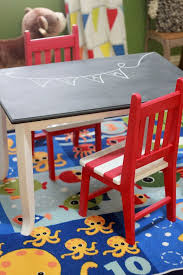 Table And Chairs Turned Up A Notch Eat Your Breakfast While Drawing For Kids Only Lol Ikea Hack Diy Kids Table Paint Kids Table Kids Table And Chairs