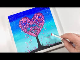 Easy Acrylic Paint A Valentine Heart Tree Love Cherry Blossom Youtube We all know that painting is a good hobby to have, as it is not only creative but also immensely therapeutic and satisfying. easy acrylic paint a valentine heart tree love cherry blossom