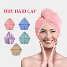 Microfiber Hair Towel Wrap for Women Shower spa head wrap hair drying hat  turban microfiber terry dry Absorbent Quick Dry Hair Turban
