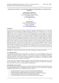 For example, government employee benefit packages for. Pdf Leveraging Training To Maximising Employees Performance And Potential Benefits Khairul Baharein Mohd Noor Academia Edu