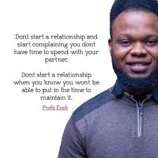 To the busy men and women in a relationship