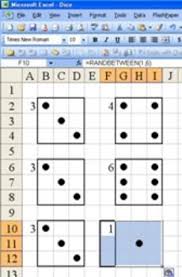 Create A Set Of Dice In Excel With The If Function And Rand Formula That Will Randomly Generate Numbers And Populate Der Wurfel Melissa Anderson Arbeitsblatter