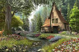 A cozy cottage in the woods. Toadstool Cottage By Dominic Davison In 2021 Cottage Art Cottage Aesthetic Dream Cottage