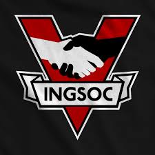 Ingsoc always has one eye and is the only polcompball to have a pupil. Ingsoc 1984 Victory V Shirts Liberty Maniacs