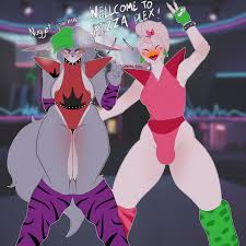 41*>_5  roxanne wolf (fnaf) :: glamrock chica (fnaf) :: glamrock chica ( fnaf) :: roxanne wolf (fnaf) :: full-package futa :: futa exotic type ::  futa bulge :: futa bulge :: five