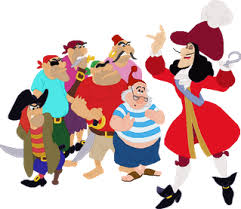 Captain Hook Smee And The Pirate Crew Peter Pan Peter Pan Disney Peter Pan And Tinkerbell Peter Pan