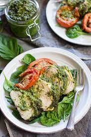 Easy Paleo Pesto Baked Chicken Whole30 The Paleo Running Momma