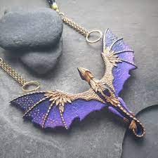 Purple Dragon Necklace - Etsy
