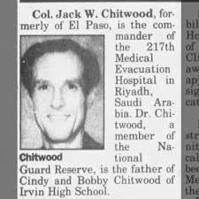 Commander of 217th Medical Evacuation Hospital, Rivadh, Saudia Arabia