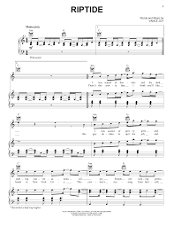Vance Joy Riptide Sheet Music Notes Chords