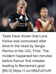 Fastest and easy online meme generator, create meme, 100000+ templates, you can upload your own foto / picture. 2018 Li Dard Artered Tests Have Shown That Loris Karius Was Concussed After Blow To The Head By Sergio Ramos In The Ucl Final The Incident Happened Two Minutes Before Karius First