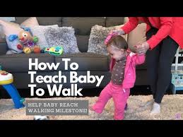 Using kitchen chairs to cruise along, or push along, are also great gross motor activities for babies learning to walk. How To Teach Baby To Walk Help Baby Reach Walking Milestone Youtube