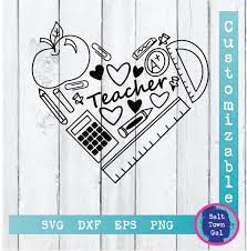 Download Teacher Svg Teacher Svg Bundle Teacher Heart Svg Teacher Etsy In 2021 Teacher Gifts Cricut Projects Vinyl Silhouette Crafts