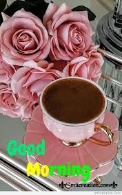 Flowers juice tulip glass morning time lovely flowers cup. Good Morning Coffee With Rose Flowers Smitcreation Com