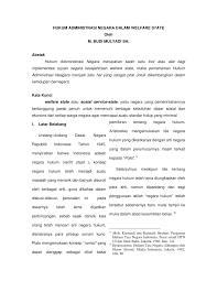 Pdf Hukum Administrasi Negara Dalam Welfare State
