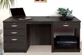 Maybe you would like to learn more about one of these? Small Office Desk Set With 3 1 Drawers Printer Shelf Black Havana Furniture At Work