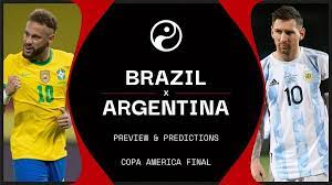 Messi rê qua 1 hậu vệ và sử dụng động tác giả để đẩy bóng qua chân phải, nhưng hàng thủ brazil đã bọc lót tốt để hóa brazil đang chơi thăm dò, còn argentina chưa thể tổ chức tấn công khi martinez, messi chưa tìm được mối liên kết trên sân. Nkvvp1cccgsxym
