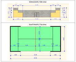 Grafik der maße eines tennisplatzes. Padel Spielfeld Padel Test