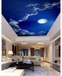 Maybe you would like to learn more about one of these? Custom 3d Ceiling Wallpaper Painting Style Romantic Night Sky Moon Ceiling Mural Wallpapers For Living Room Wall Decor Wallpapers Aliexpress