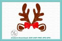 Download Reindeer Monogram Svg Christmas Monogram Svg Antlers Monogram Svg Reindeer Face With Bow Svg Reindeer Baby Girl Svg Reindeer Svg File By Kartcreation Thehungryjpeg Com
