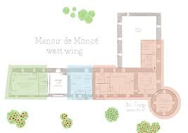 Image is not to scale. West Wing Manoir De Monce