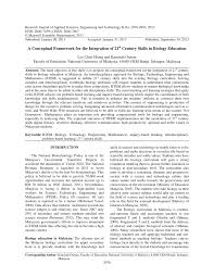• are we really communicating with our students? Pdf A Conceptual Framework For The Integration Of 21st Century Skills In Biology Education