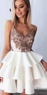 Short Spaghetti Prom Dresses Backless Homecoming Dress With Layered Cr 12462 In 2020 Fancy Dresses Short Backless Homecoming Dresses Backless Prom Dresses