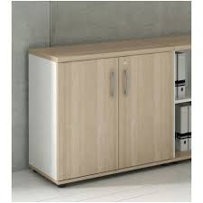 Armoire De Bureau Basse Avec Portes En Bois Plusieurs Finitions Disponibles Mdd Armoire Armoire Bureau Armoire Rangement