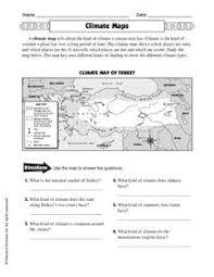 As a class answer the following questions students draw a picture for each word about the weather. Climate And Vegetation Map Lesson Plans Worksheets Lesson Planet