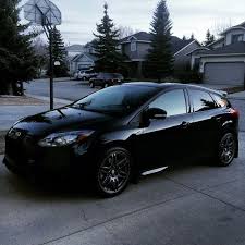 Black Ford Focus St Mk3 Big Rims Ford Focus St Ford Focus Hatchback Ford Focus Car