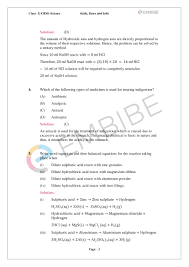Neutralization reactions occur when an acid is mixed with a base. Ncert Solutions For Class 10 Science Chapter 2 Acids Bases And Salts Pdf Download