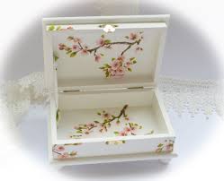 Decoupage Decorated Jewellery Box With Ball Legs Decorative Etsy In 2020 Wood Jewelry Box Decoupage Wood Small Storage Boxes