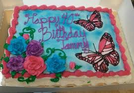 Butterflies And Roses Sheet Cake Birthday Cake With Flowers Butterfly Birthday Cakes Lady Bug Birthday Cake