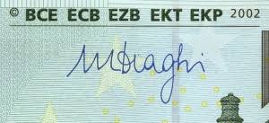 Alle anderen merkmale der banknoten sind gleich. Signatur Euro Moneypedia