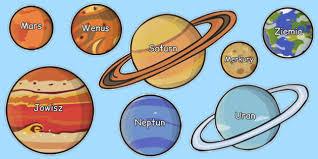 Nazwy planet na obrazkach po polsku (teacher made)
