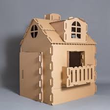 Indoor Children S Coloring Cardboard Playhouse For Kids Etsy In 2020 Cardboard Playhouse Play Houses Cardboard House