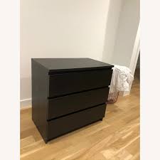 Apply 3 coats of primer with a small roller. Ikea Malm Black Brown 3 Drawer Dresser Aptdeco