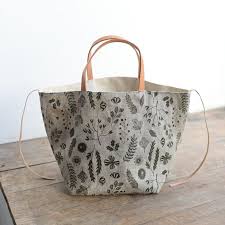 Box Tote Forage Tote Bag Canvas Design Tote Bag Light
