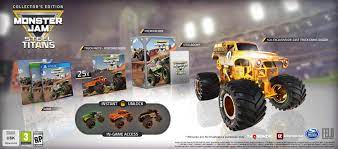 Truck roster features 38 of the greatest trucks in monster jam history, including higher education, sparkle smash and grave digger! Amazon Com Monster Jam Steel Titans Collector S Edition Ps4 Ps4 Video Games