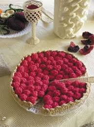 A Slice Of Crochet Cherry Pie Anyone Fiber Art By Aurelie Mathigot Crochet Food Crochet Cow Crochet Fruit