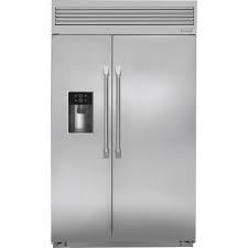I don't know which one to get.ge likes coming up with premium appliance brands with surprisingly g. Monogram 28 8 Cu Ft 48 In W Built In Professional Side By Side Refrigerator In Stainless Steel With Dispenser Zisp480dkss The Home Depot