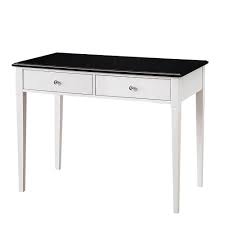 Usl 40 In Rectangular Polar White Glossy Black 2 Drawer Writing Desk With Solid Wood Material Sk19256a The Home Depot Urban Style Living Desk Essentials Versatile Desk