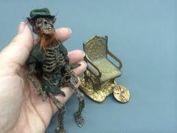 Ooak Irish Dead Leprechaun Fantasy Fairy Miniature Doll Art Goth Dollhouse Sideshow Gaff Hoax Joke Leprechaun Real Leprechaun Irish Leprechaun