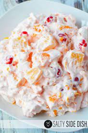 Classic Ambrosia Salad Recipe With With Cool Whip Fruit And Marshmallows Is A Perfect Dessert Side Dish F Ambrosia Recipe Fruit Salad Cool Whip Ambrosia Salad