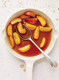 Peach Flambe Ricardo Recipe Recipes Flambe Recipe Nectarine Recipes