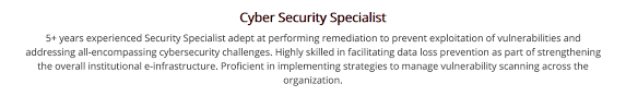 Information security resume examples better than 9 out of 10 other resumes. Cyber Security Resume The 2021 Guide With 10 Samples Examples