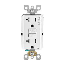 Leviton 20 Amp 125 Volt Duplex Self Test Smartlockpro Tamper Resistant Afci Gfci Dual Function Outlet White 112 Agtr2 00w The Home Depot In 2020 Gfci Leviton Safety Devices